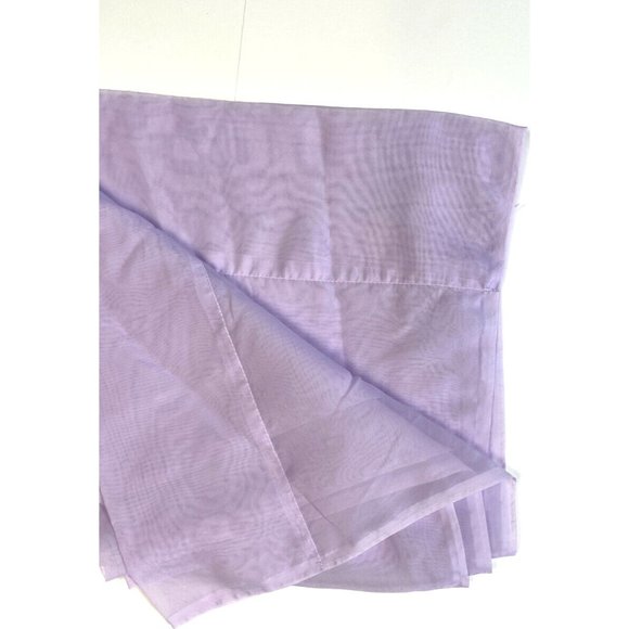Set 4 Sheer Lavender Drapes Curtains Panels 56 Long Light Purple See Through - Picture 5 of 5